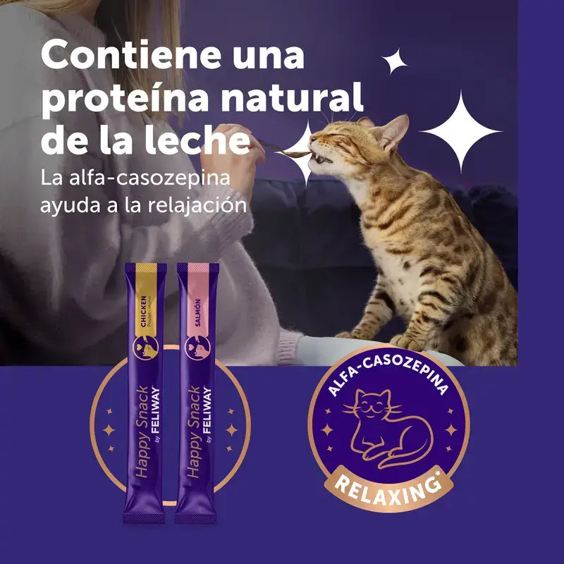 Feliway Happy Snack Huhn und Lachs, 48 Beutel