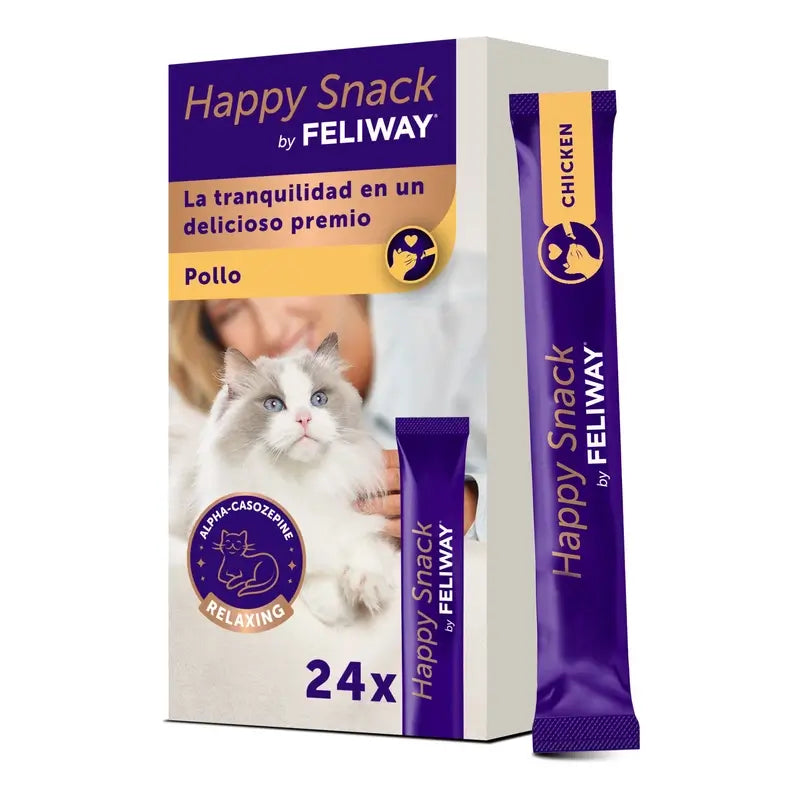Feliway Happy Snack Hühnergeschmack, 24 Portionsbeutel