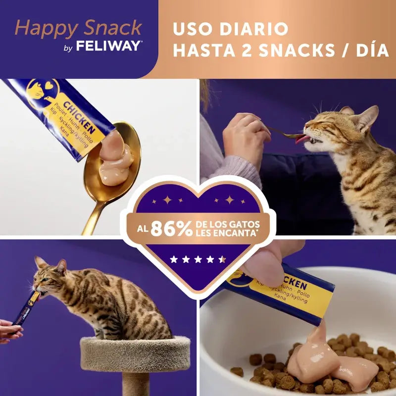 Feliway Happy Snack Hühnergeschmack, 24 Portionsbeutel