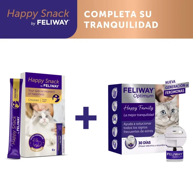 Feliway Happy Snack Hühnergeschmack, 24 Portionsbeutel