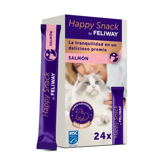 Feliway Happy Snack Lachsgeschmack, 24 Portionsbeutel