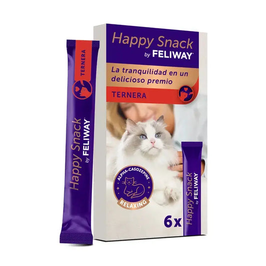 Feliway Happy Snack Kalbfleisch, 6 Beutel
