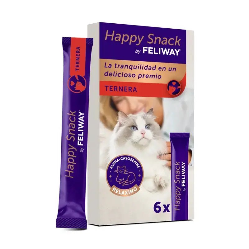 Feliway Happy Snack Kalbfleisch, 6 Beutel