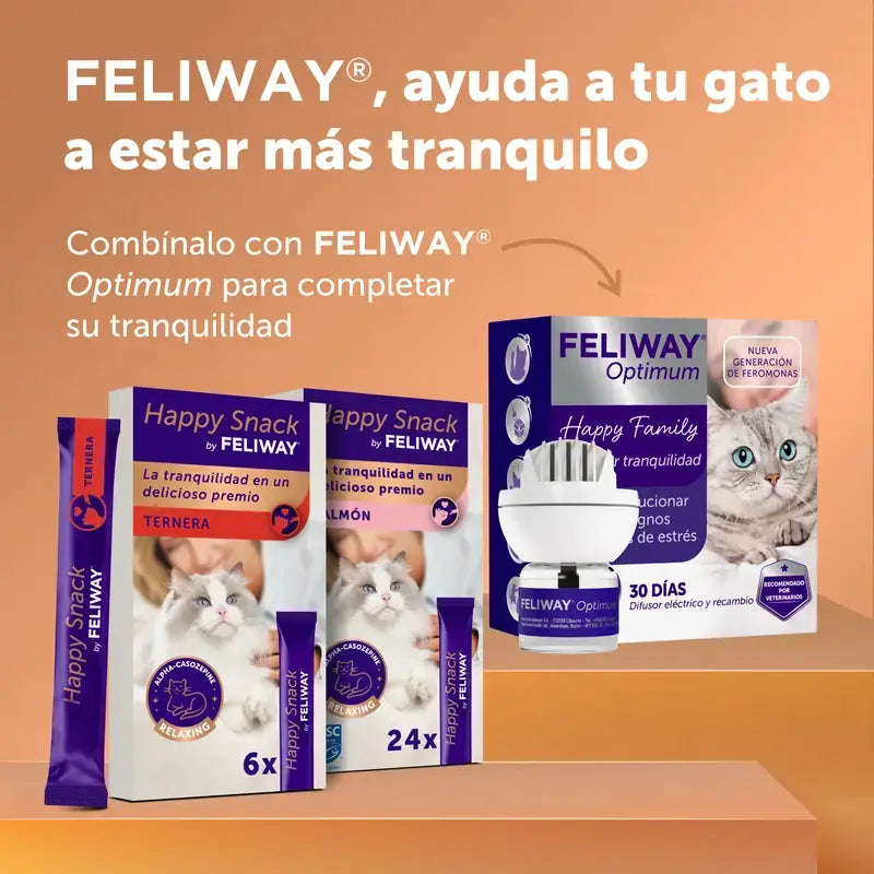 Feliway Happy Snack Kalbfleisch, 6 Beutel