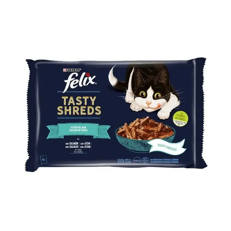 Felix Tasty Shreds Fisch in Soße 4 x 12 x 80 g
