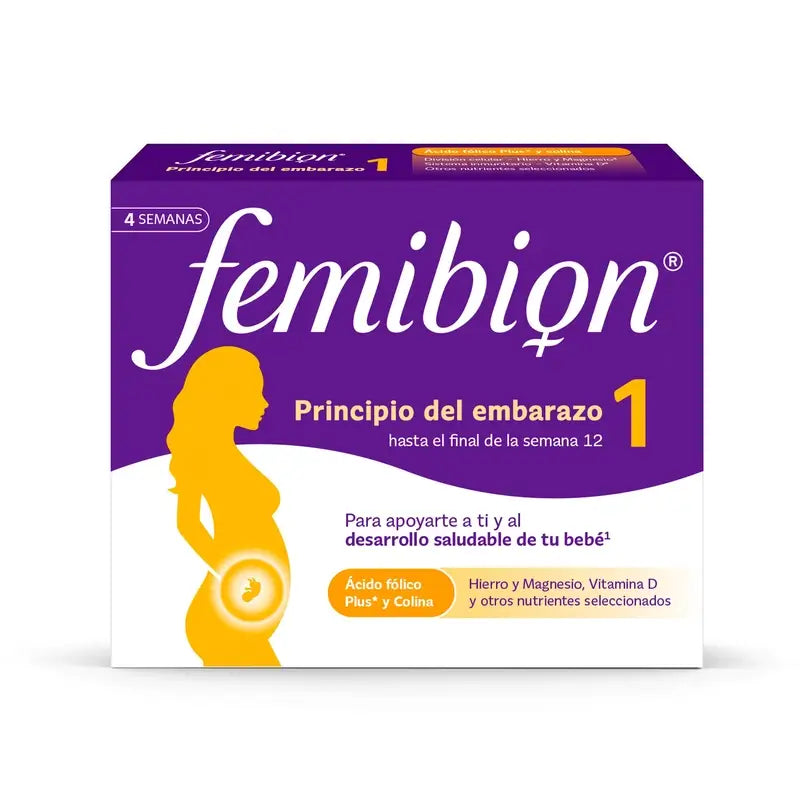 Femibion 1 Erstes Schwangerschaftsdrittel, Wochen 1-12, Folsäure Plus, 28 Tabletten