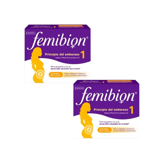 Femibion 1 Erstes Trimester der Schwangerschaft, Wochen 1-12, Folsäure Plus, 2X28 Tabletten