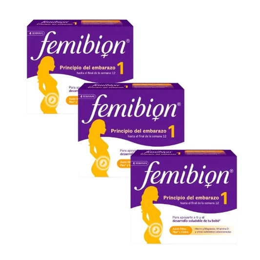 Femibion 1 Erstes Trimester der Schwangerschaft, Wochen 1-12, Folsäure Plus, 3X28 Tabletten