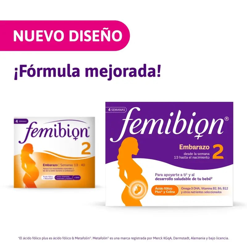 Femibion 2 Pregnancy mit Folsäure und Vitaminen, 28 Tabletten