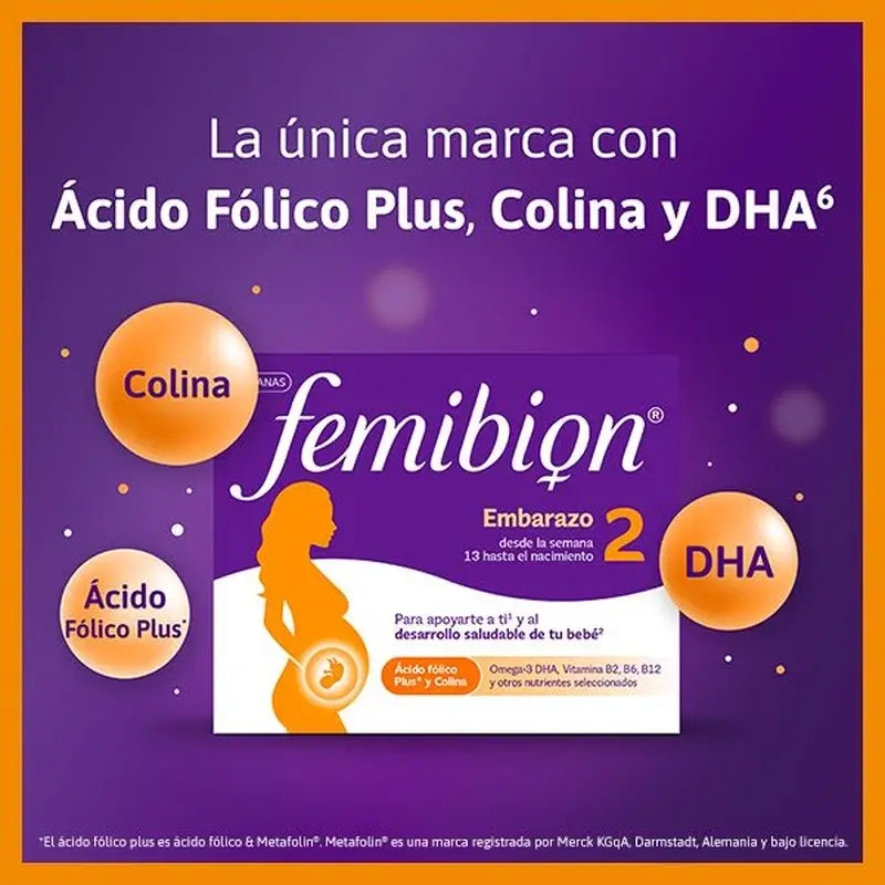 Femibion 2 Schwangerschaft mit Folsäure und Vitaminen, 3X28 Tabletten