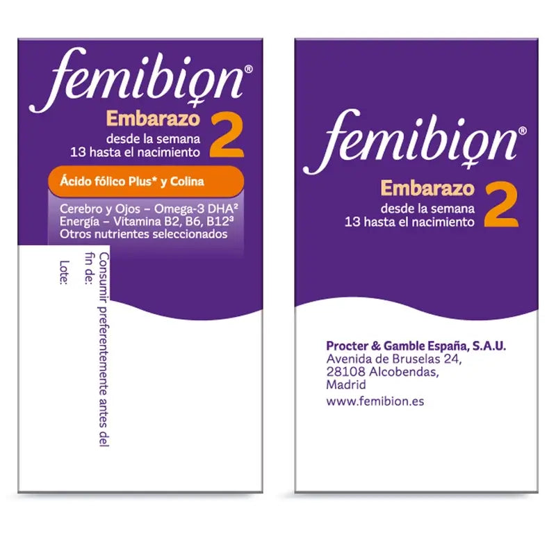 Femibion 2 Schwangerschaft mit Folsäure und Vitaminen, 3X28 Tabletten