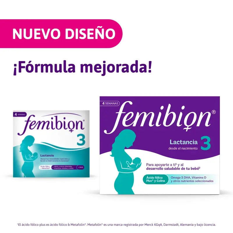 Femibion 3 Stillen-Schwangerschaft mit Folsäure und Vitaminen, 2 x 28 Tabletten