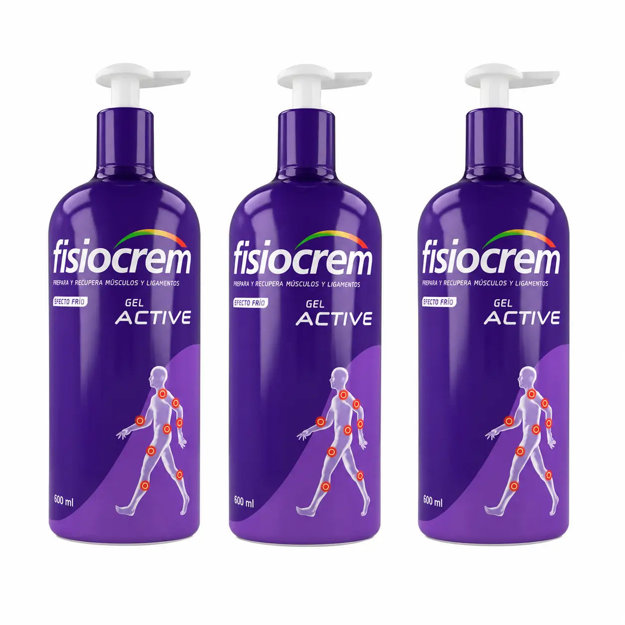 Fisiocrem Gel Active 600 ml, 3er-Pack