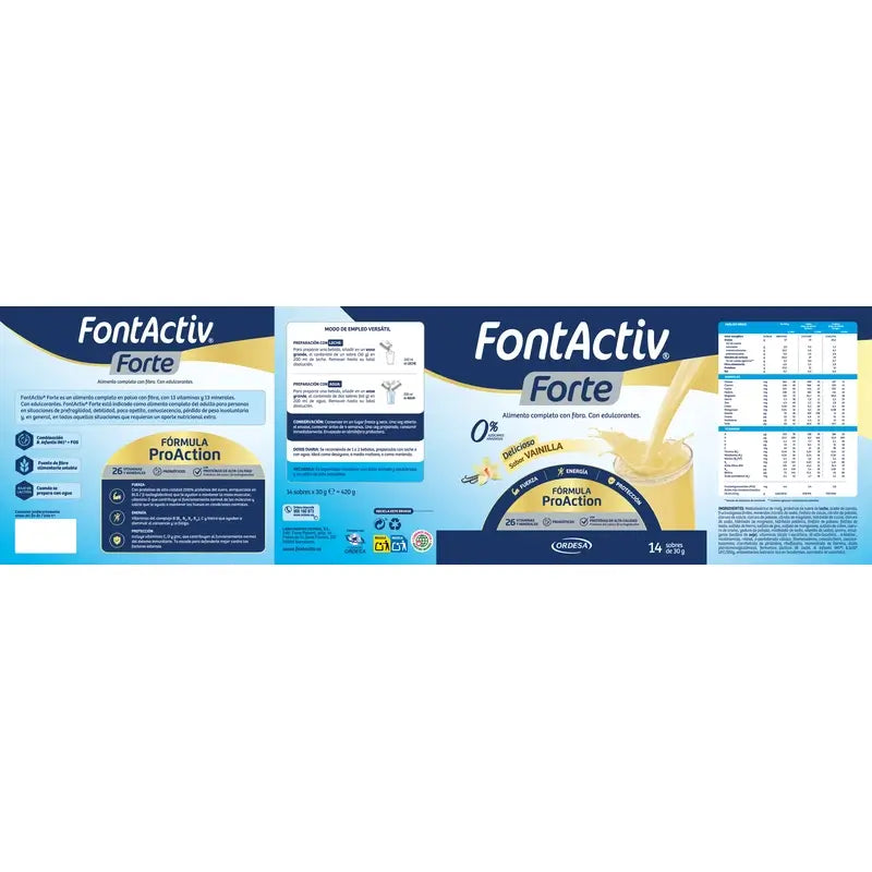 FontActiv Forte Vanille, 14X30g