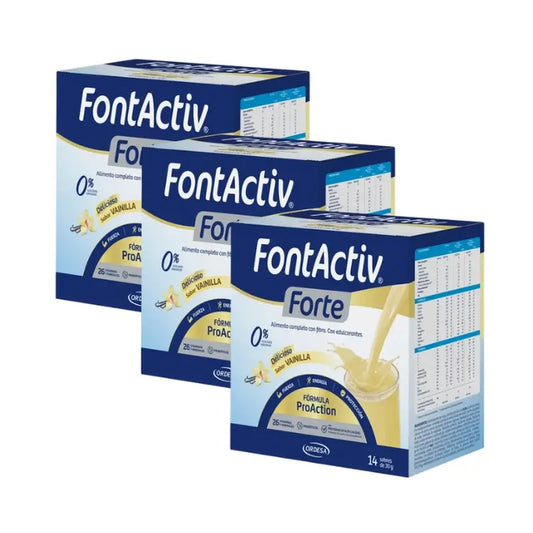 FontActiv Forte Vanille Packung 3 x 14 x 30 Gramm