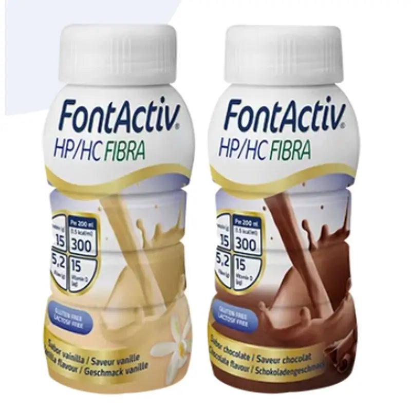 FontActiv HP/HC Fibre Multi Pack 24x200 ml (12 Flaschen mit Schokolade/12 Vanille)