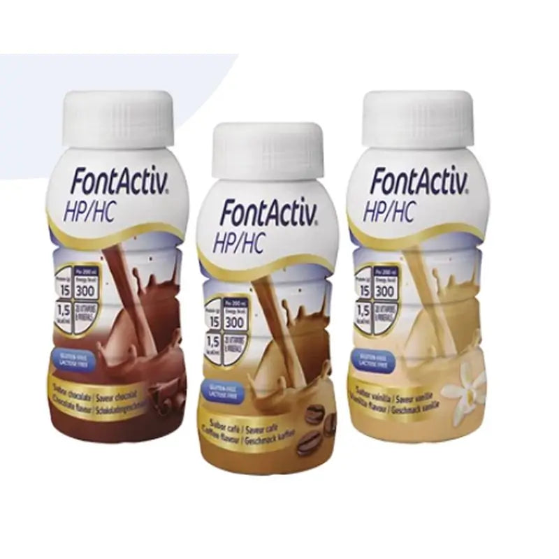 Fontactiv hp/hc 8 Flaschen Schokoladengeschmack x 125 ml + 8 Flaschen Kaffeegeschmack x 125 ml + 8 Flaschen Vanillegeschmack x 125 ml