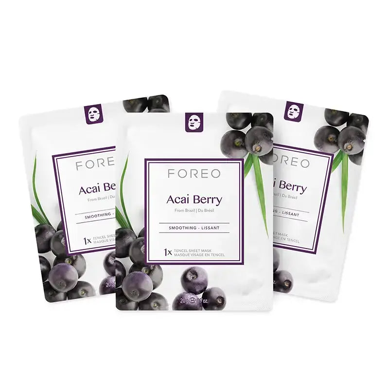Foreo Farm To Face Sheet Maske - Acai Berry x3