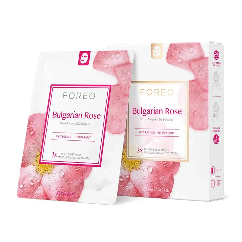 Foreo Farm To Face Sheet Maske - bulgarische Rose x3