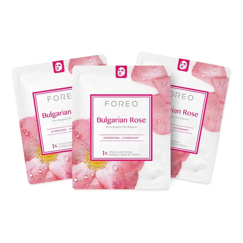 Foreo Farm To Face Sheet Maske - bulgarische Rose x3