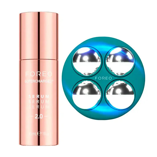 Foreo Supercharged™ Serum 2.0 + Foreo Bear™ 2 Body Evergreen , 2 Stück.