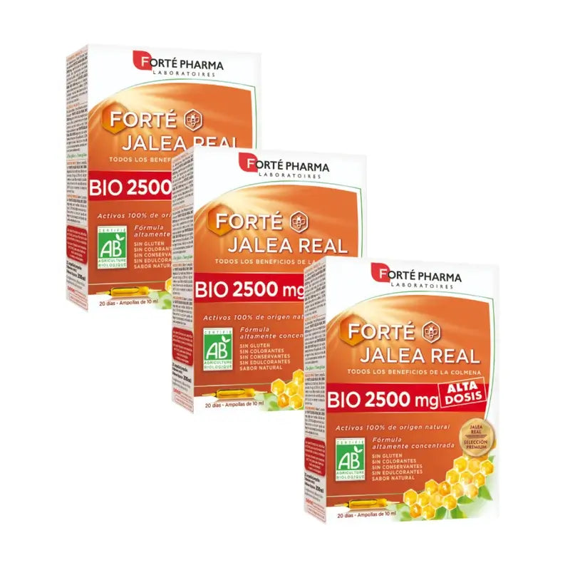 Forté Pharma Triplo Forté Gelée Royale Bio 2500 mg 3 x 20 Amp. x 10 ml