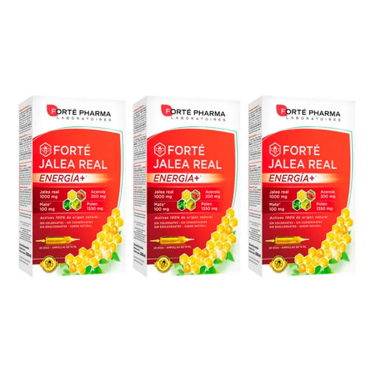 Forté Pharma Triplo Forté Gelee Royal Energy+, 3 x 20 Fläschchen