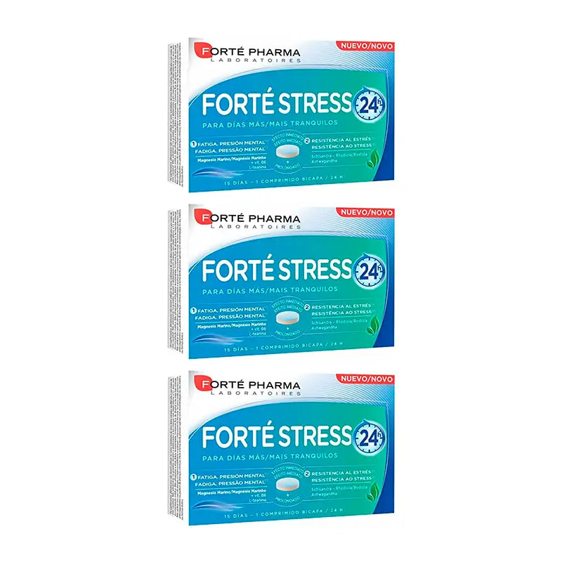 Forté Pharma Triplo Forté Stress 24H, 3 x 15 Tabletten
