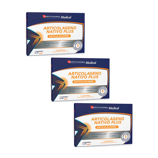 Forté Pharma Triplo Medical Articolageno Nativo Plus, 3 x 30 Tabletten