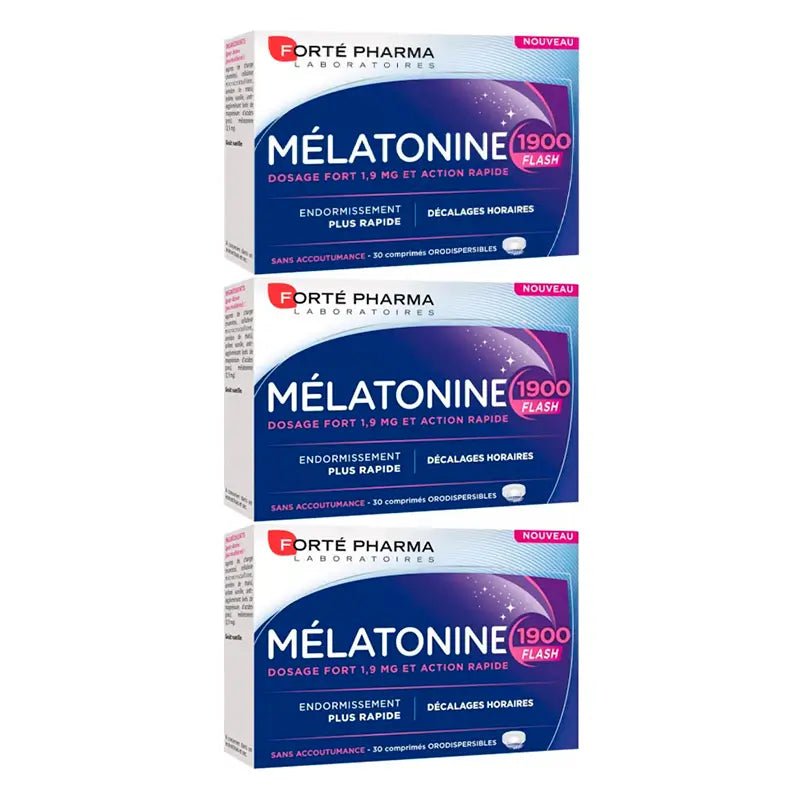 Forté Pharma Triplo Melatonin Flash 1900 3 x 30 Tabletten