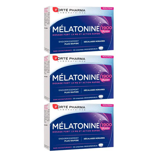 Forté Pharma Triplo Melatonin Flash 1900 3 x 30 Tabletten