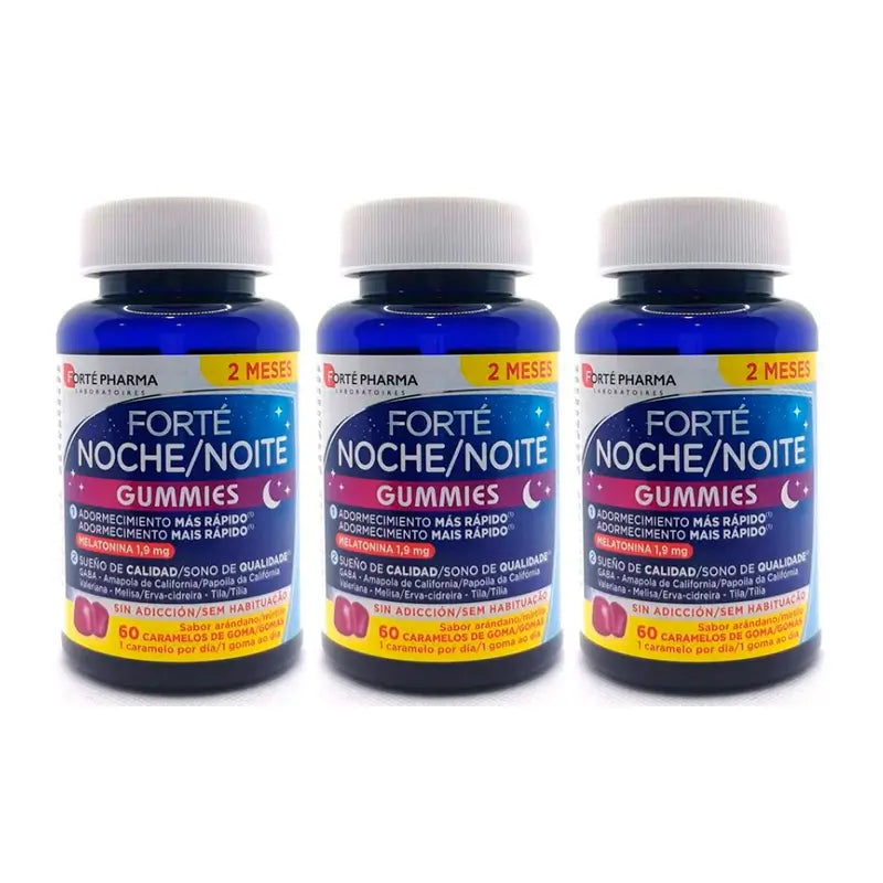 Forté Pharma Triplo Night Gummies, 3 x 60 Bonbons