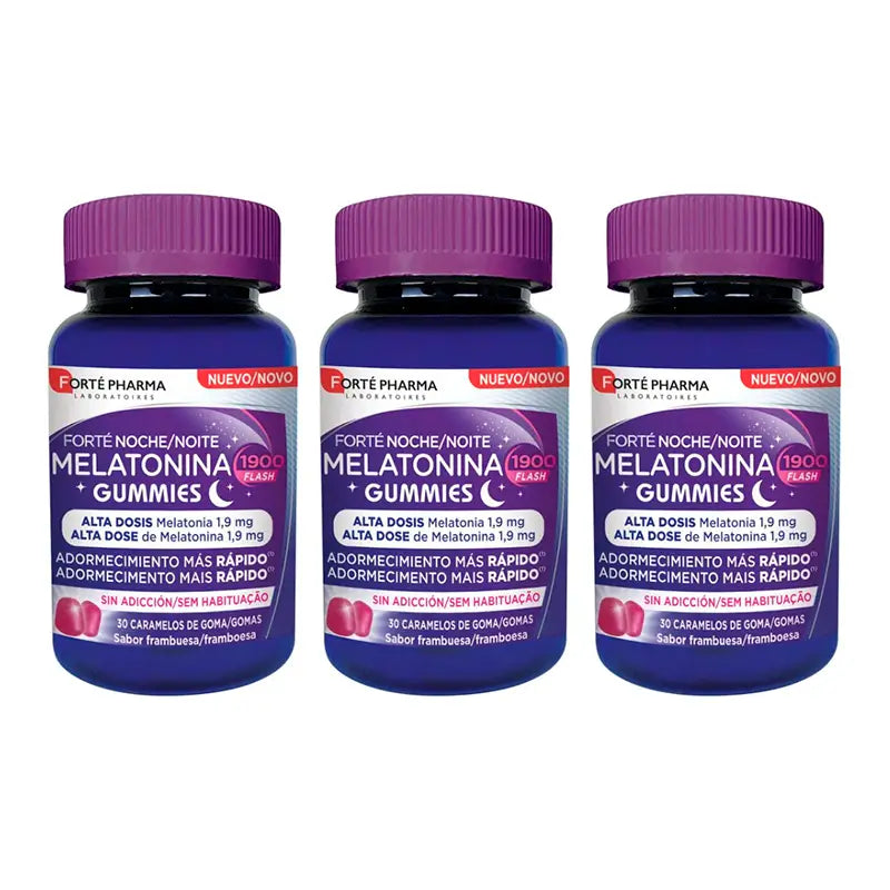 Forté Pharma Triplo Nacht Melatonin, 3 x 30 Bonbons