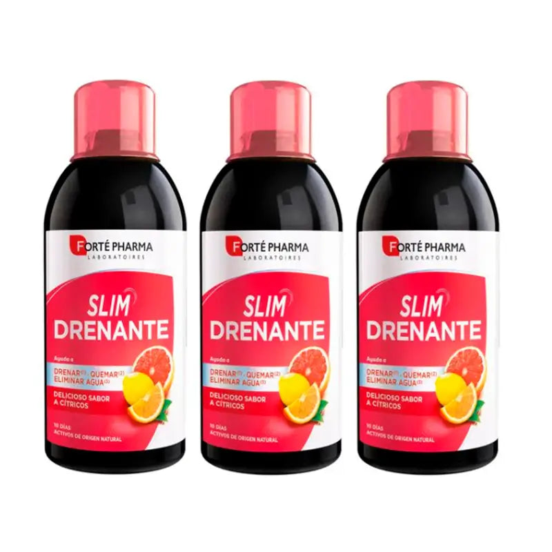 Forté Pharma Triplo Slim Draining Zitrusgeschmack, 3 x 500 ml