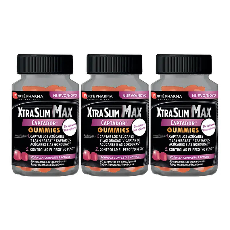 Forté Pharma Triplo Xtraslim Max Captador Gummi, 3 x 60 Einheiten