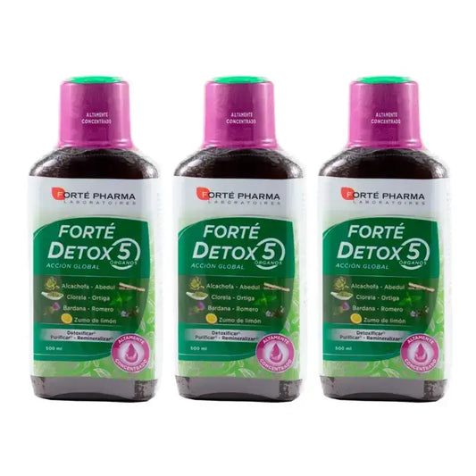 Forté Pharma Triplo Detox 5 Organe Globale Aktion 3 x 500 ml