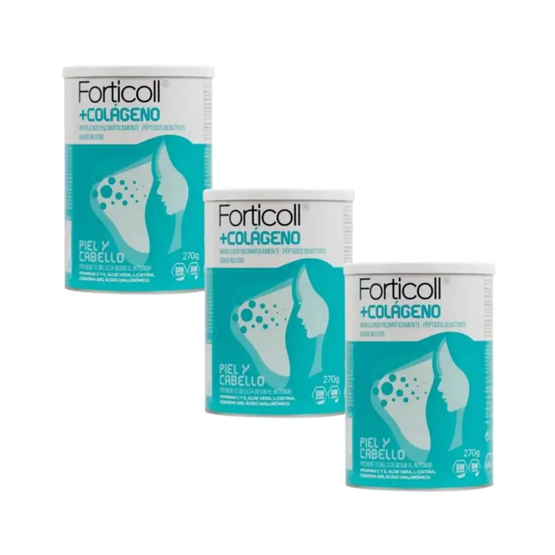 Forticoll Mandel Bioactive Collagen Haut & Haar, 3X270 Gr