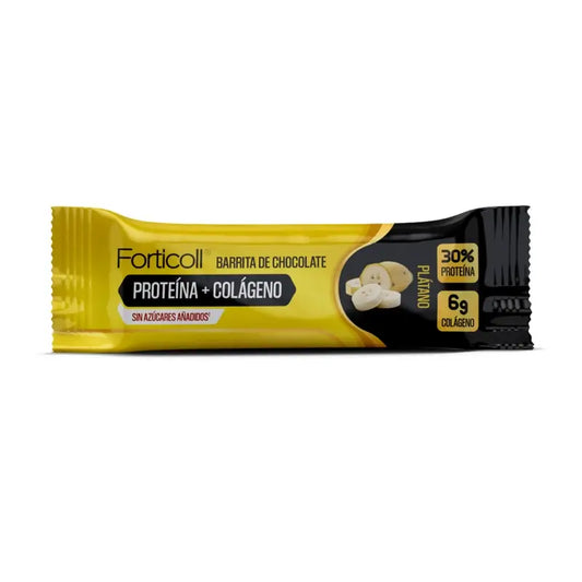 Forticoll Snack Protein Kollagen Banane Box 12 Riegel X 50Gr