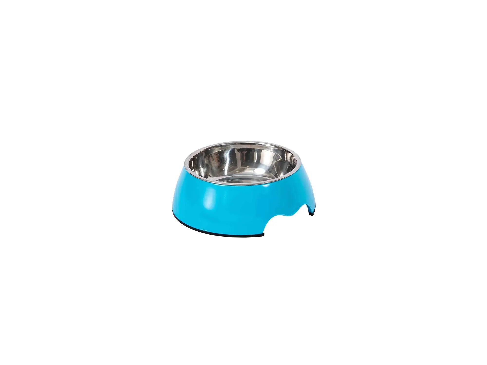 Freedog Fressnapf aus Melamin und Edelstahl, blau, S, 210 ml