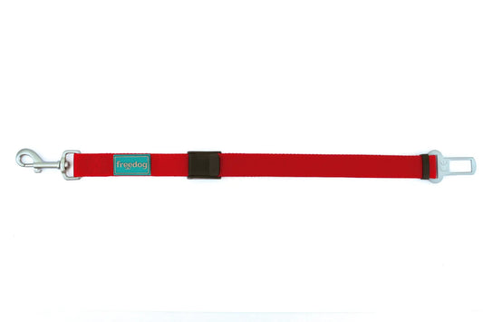 Freedog Sicherheitsgurt für das Auto, rot, 25 mm, 36/56 cm