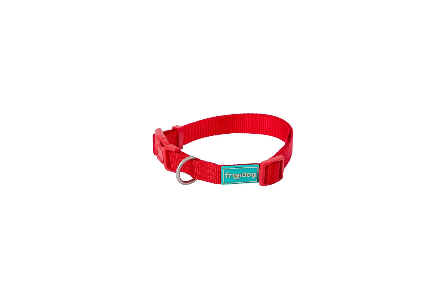 Freedog Nylon-Halsband „Basic“ in Rot, 25 mm, 38/66 cm