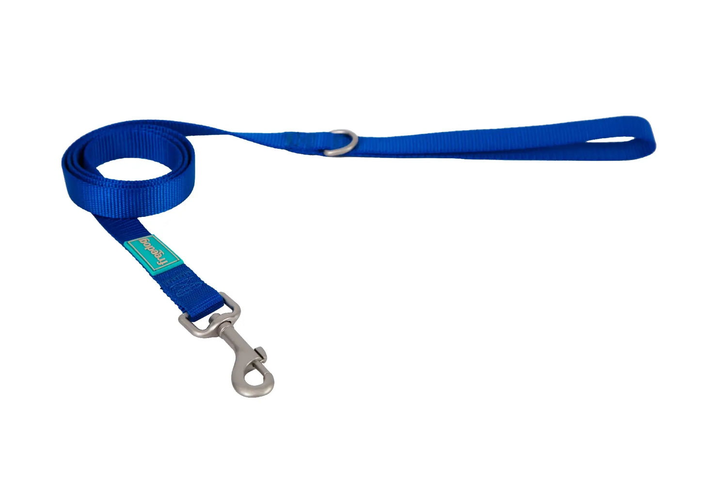 Freedog Nylon-Leine „Basic“ Blau, 25 mm, 120 cm