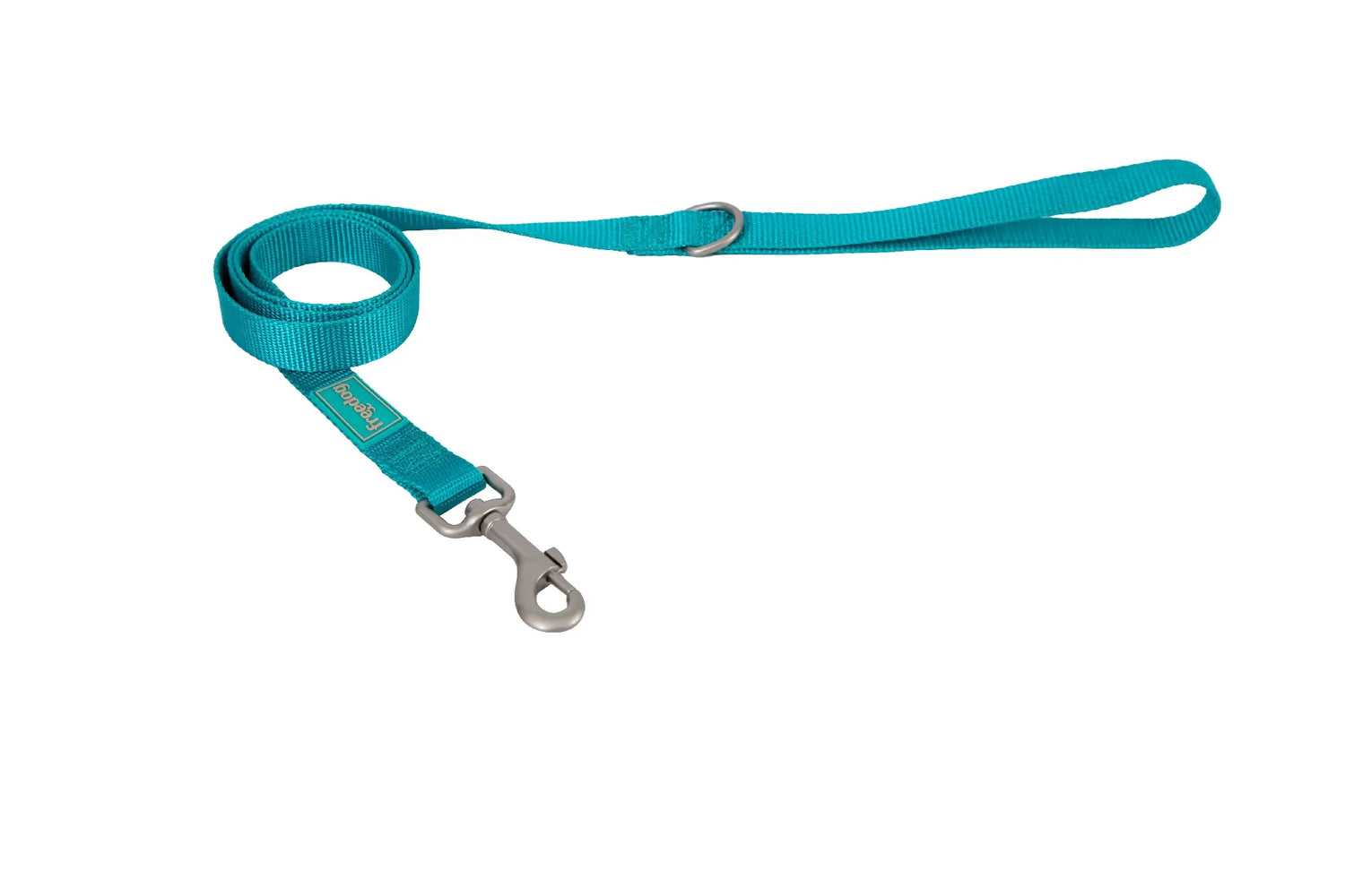 Freedog Nylon-Leine „Basic“ in Türkis, 25 mm, 120 cm