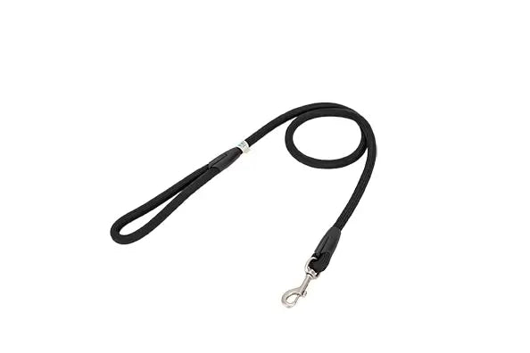 Freedog Nylon-Leine, rund, schwarz, 10 mm, 120 cm