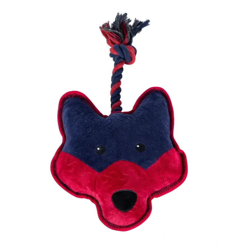 Freedog Tough Fox Spielzeug mit Sound und Seil 21X34Cm