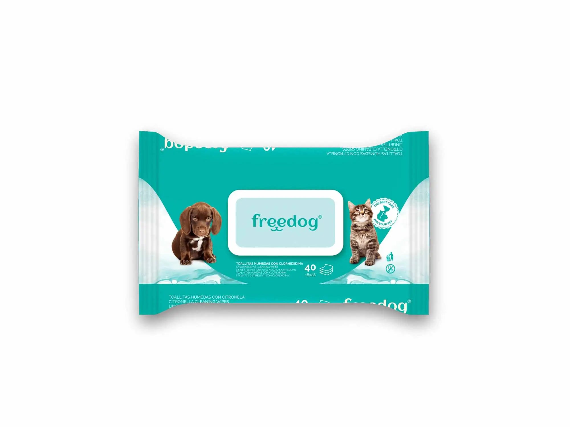 Freedog Chlorhexidin Wischtücher Groß 40St.