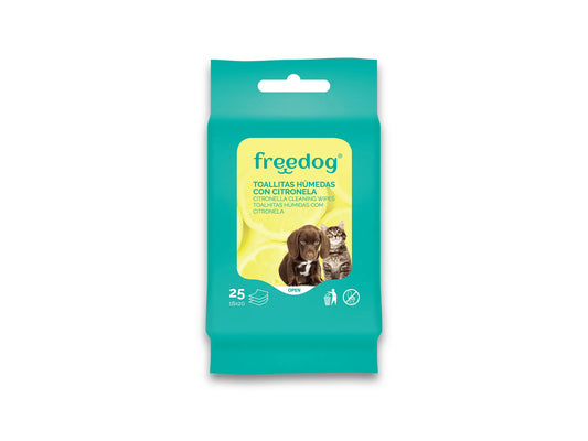 Freedog Citronella Tasche Feuchttücher 25 Ud 18X20Cm