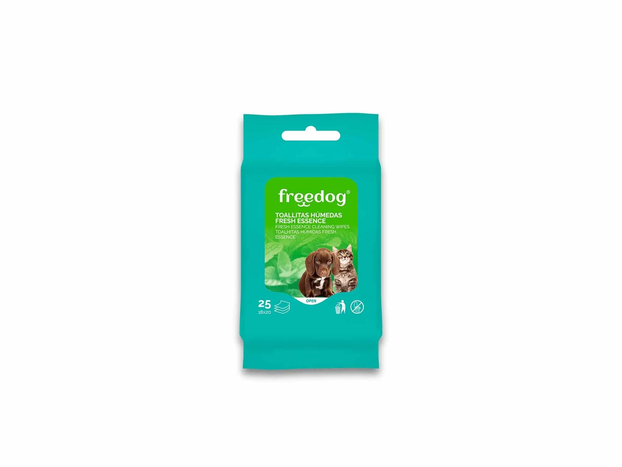 Freedog Frische Tücher (Aloe ) Tasche 25 Ud 18X20Cm