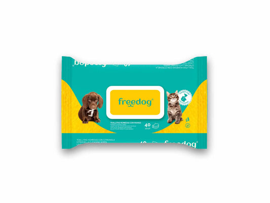 Freedog Großer Griff Befeuchtete Tücher 40 Einheiten 28 X 18Cm