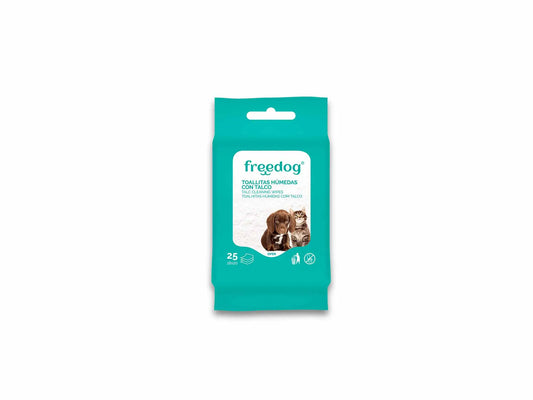 Freedog Talkum Puder Tasche Feuchttücher 25 Einheiten 18 X 20Cm